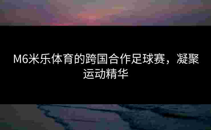 M6米乐体育的跨国合作足球赛，凝聚运动精华
