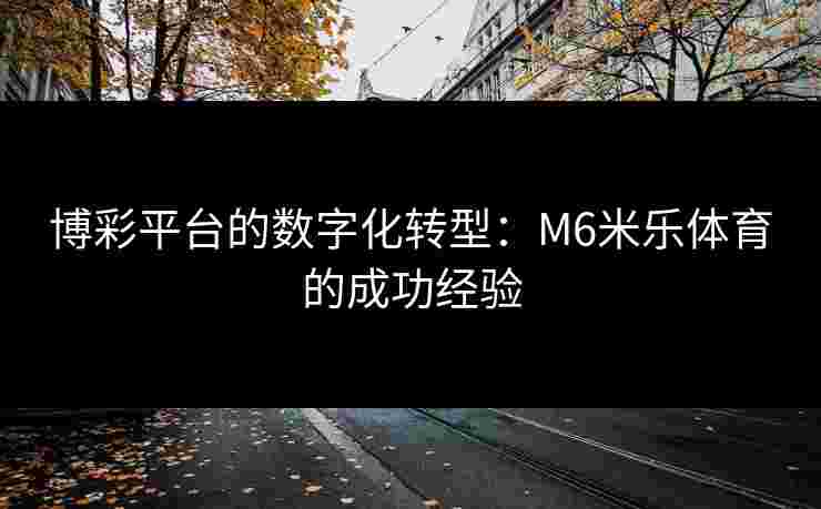 博彩平台的数字化转型：M6米乐体育的成功经验