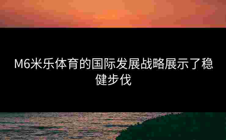 M6米乐体育的国际发展战略展示了稳健步伐