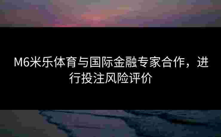 M6米乐体育与国际金融专家合作，进行投注风险评价