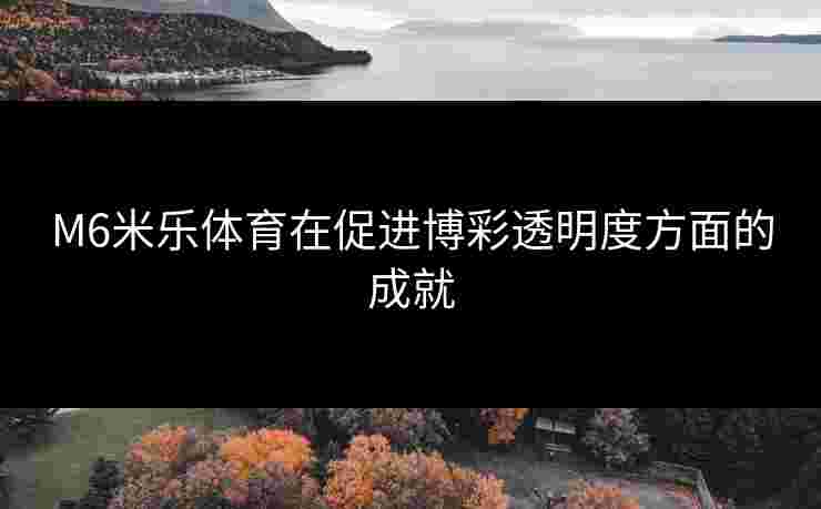 M6米乐体育在促进博彩透明度方面的成就