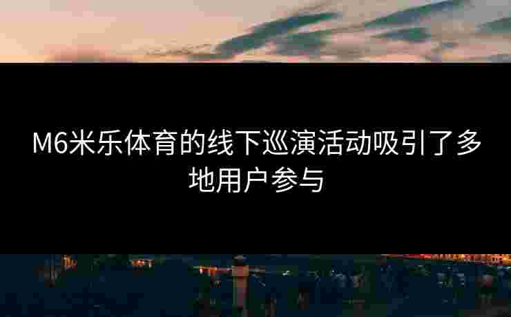 M6米乐体育的线下巡演活动吸引了多地用户参与