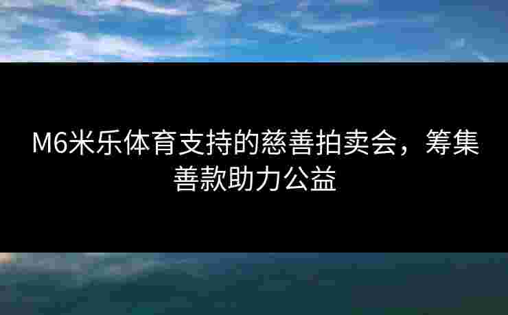 M6米乐体育支持的慈善拍卖会，筹集善款助力公益